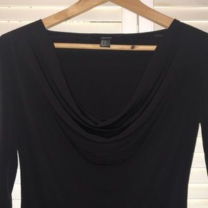 Forever 21 Long Sleeve Cowl Neck Bodysuit
